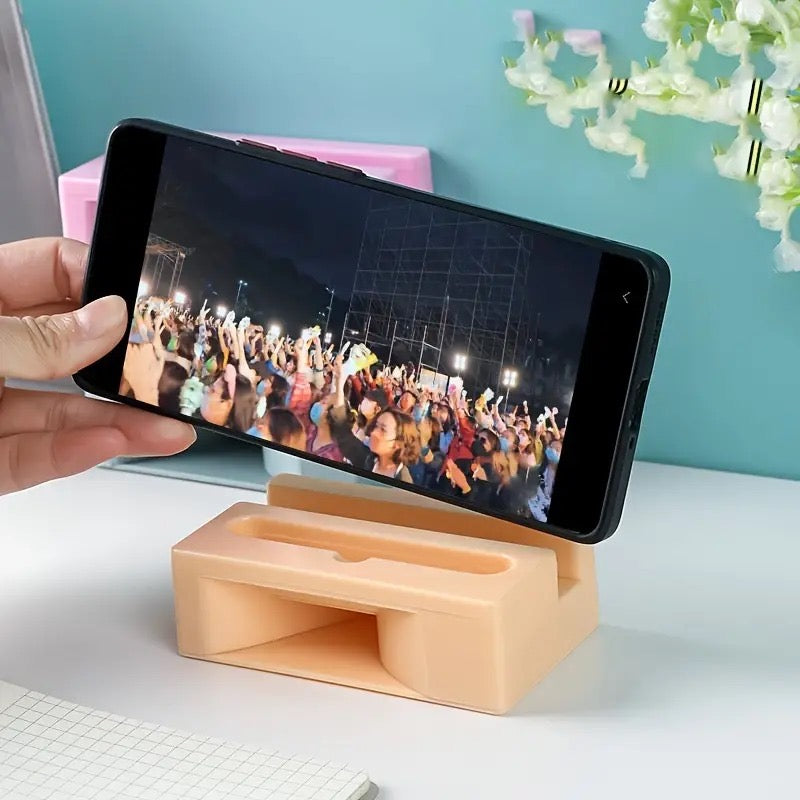 Mobile Phone Holder for Mobile Tablets Novelty Desktop Wooden Mobile Desk Stand Bracket Chair Shape Creative Small Plastic Stand