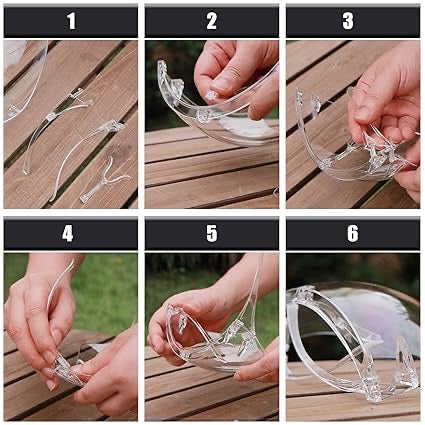 Face Shield, Protective Mask, Goggles, Safety Glasses, Sunglasses for Outdoor Camping Cycling UV Protection for Men Women Face  Protection Glasses, Anti-Fog Face Cover, Reusable Splash-Resistant Face Visor Face Protection Glasses, Anti-Fog Face Cover