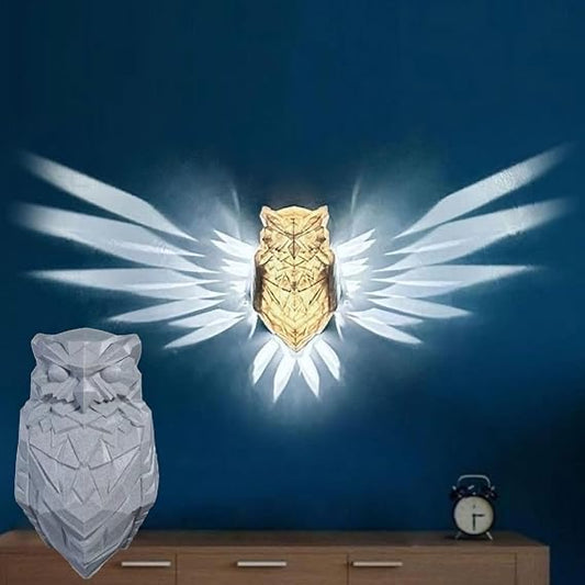 Bald Eagle Wall Light ЗD Animals LED Wall Light Bald Eagle Night Light 8.86in Resin Bald Eagle Sculpture Wall Sconce Wall Art Decor for Bedroom, Living Room, Stairway