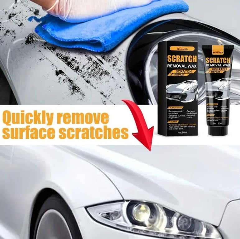 Car Scratch Repair Paste  Remover for Deep Scratches, Car Dent Compound, Car Paint Repair Kit, Car Polish Tool with Sponge