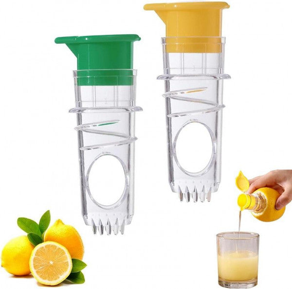 Lemon Lid Screw-Top Squeezer – Portable Manual Citrus Juicer