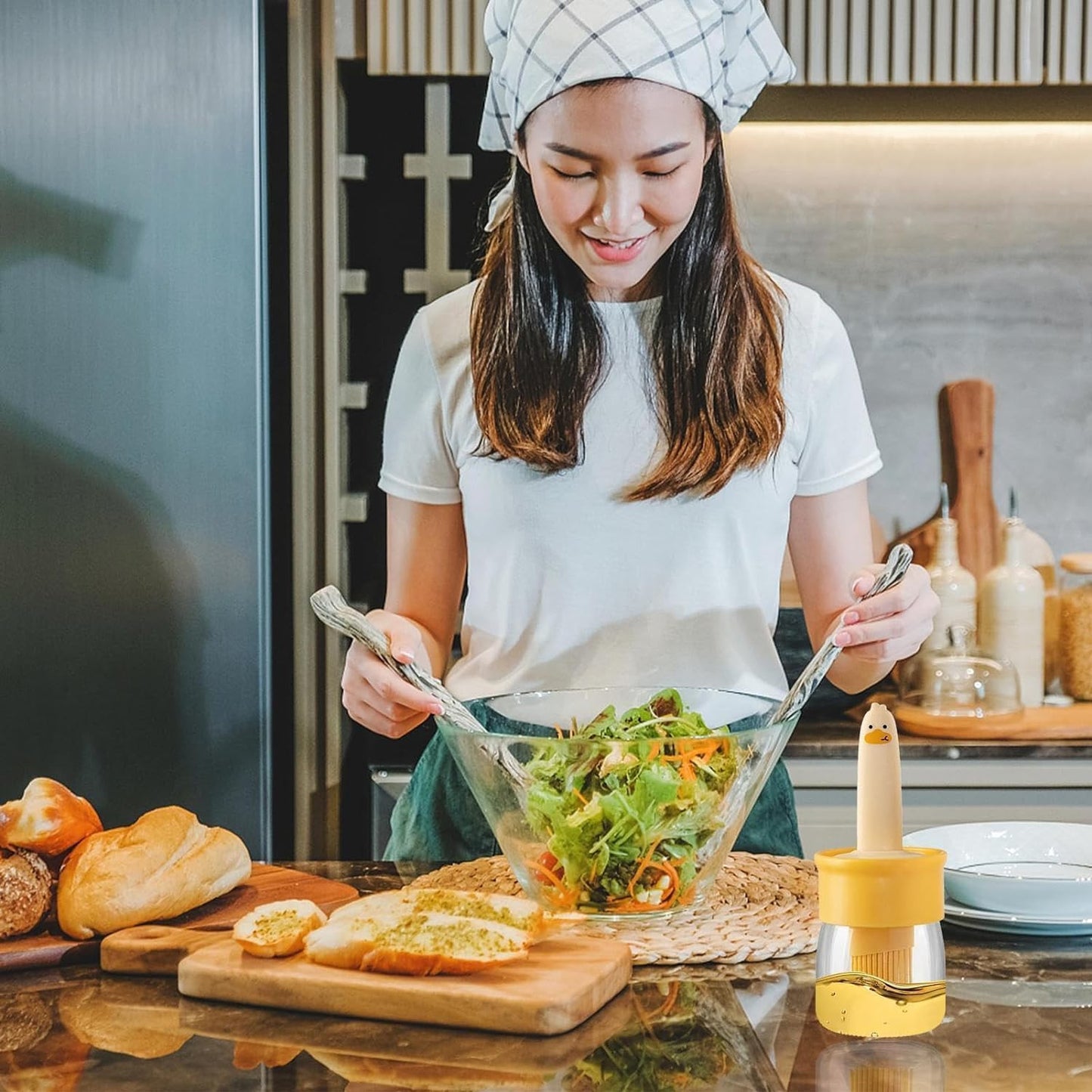 🦆 Duck Glass Oil Bottle Dispenser – Anti-Drip Olive Oil & Vinegar Sprayer