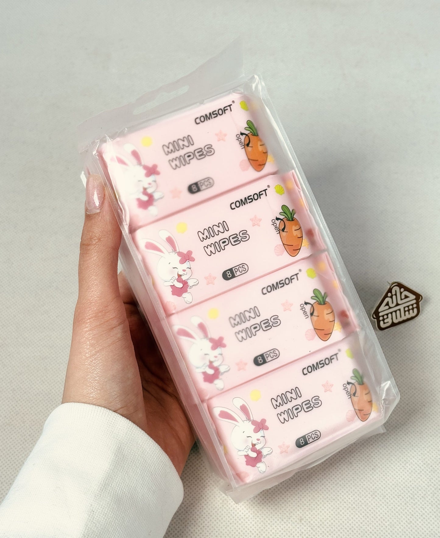 Mini Baby Wipes Disposable Portable Pocket Water Wipes Baby Skin Care Wet Tissue Travel Children Baby Hand & Face Baby Sanitizing Cleansing/Moisturising Wipes For Fresh (64 Wipes Pack)