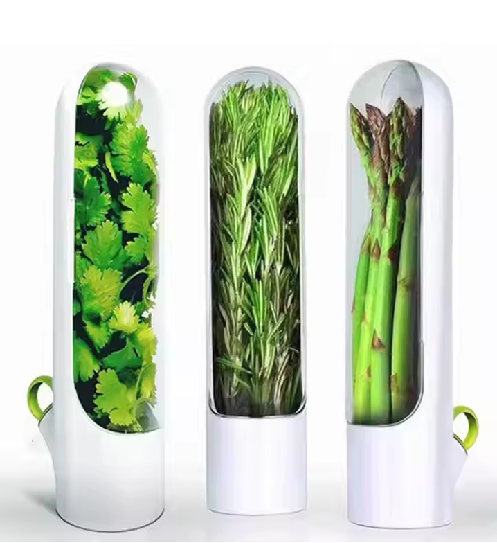 Herb Savor Pod white-transparent BPA Free The Fridge Small Vegetable, Herbs container Keep fresh Innovation that Works Fresh Cut Herbs