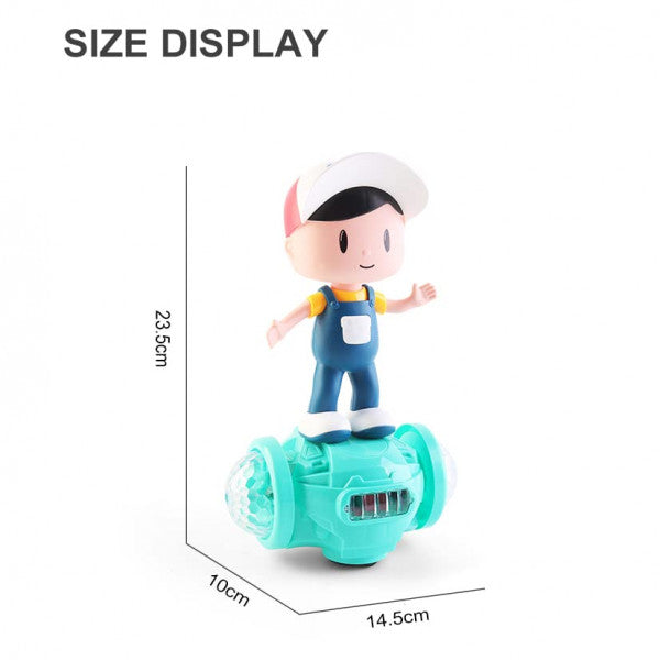 Lighting Fashion Boy – 360° Rotating Musical Toy with Lights & Sound