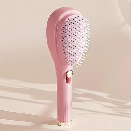 Self-Cleaning Anti-Static Massage Comb, 2 In 1 Self Cleaning Hair Brush, Scalable Rotate Lifting Self Cleaning Massage Scalp Hairbrush 3D Air Cushion Hair Brushes for Women