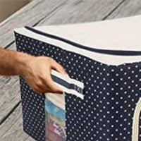 66L Heavy-Duty Home Organization & Storage Bag – Clear Window, Foldable Box-Style Organizer