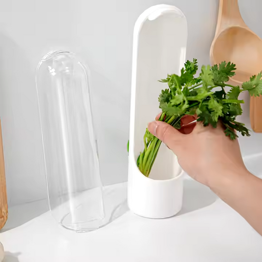 Herb Savor Pod white-transparent BPA Free The Fridge Small Vegetable, Herbs container Keep fresh Innovation that Works Fresh Cut Herbs