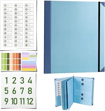 Folio Folder with Pockets – Important Document & Family Emergency Organizer Binder - Multicolor