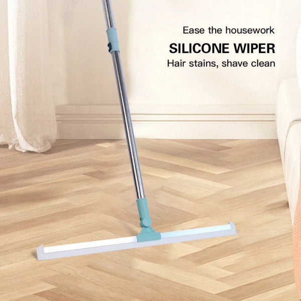Bathroom Slim Floor Squeegee Mop – 3-in-1 Sweeper, Scraper & Cleaner - Multicolor