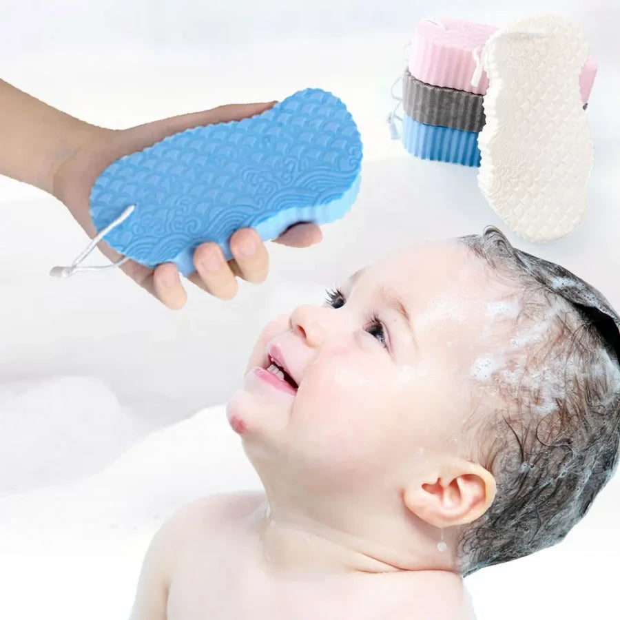 Baby Bath Sponge – Ultra Soft & Painless Bathing Sponge for Newborns (Multicolor)