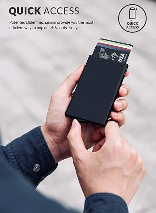 Debit/Credit Card Holder Blocking Security Slim Case for Men/Women Holding 6-7 Cards