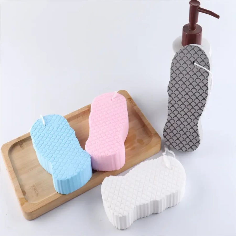 Baby Bath Sponge – Ultra Soft & Painless Bathing Sponge for Newborns (Multicolor)