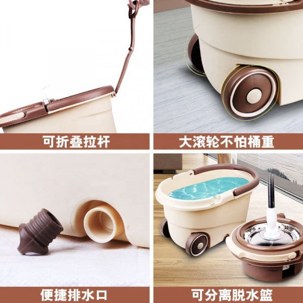 Magic Spin Mop with 360° Rotating Handle – Super Absorbent Microfiber Mop for Home, Office & Kitchen Cleaning