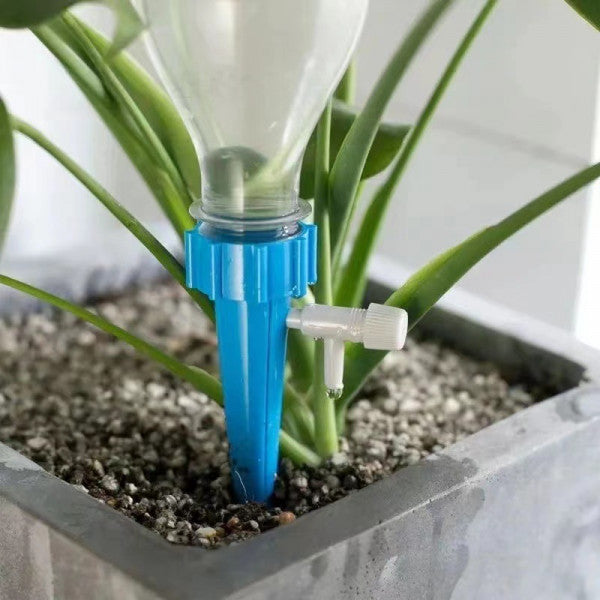 Plant Watering Spikes with Adjustable Flow Control Valve – Pack of 2 (Multicolor)
