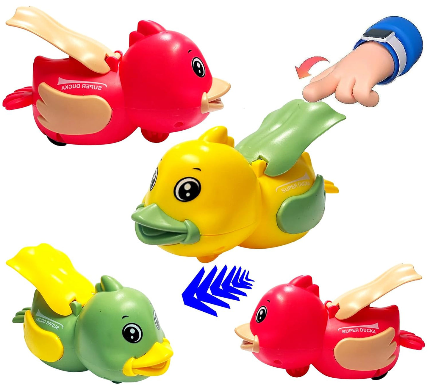 Press and Go Running Duck – Multicolor Toy for Kids