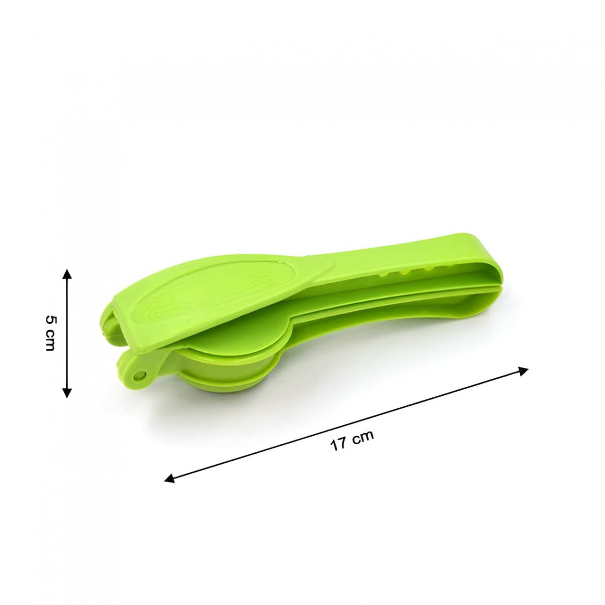 Unbreakable Plastic Lemon Squeezer with Stainless Steel Opener – Green