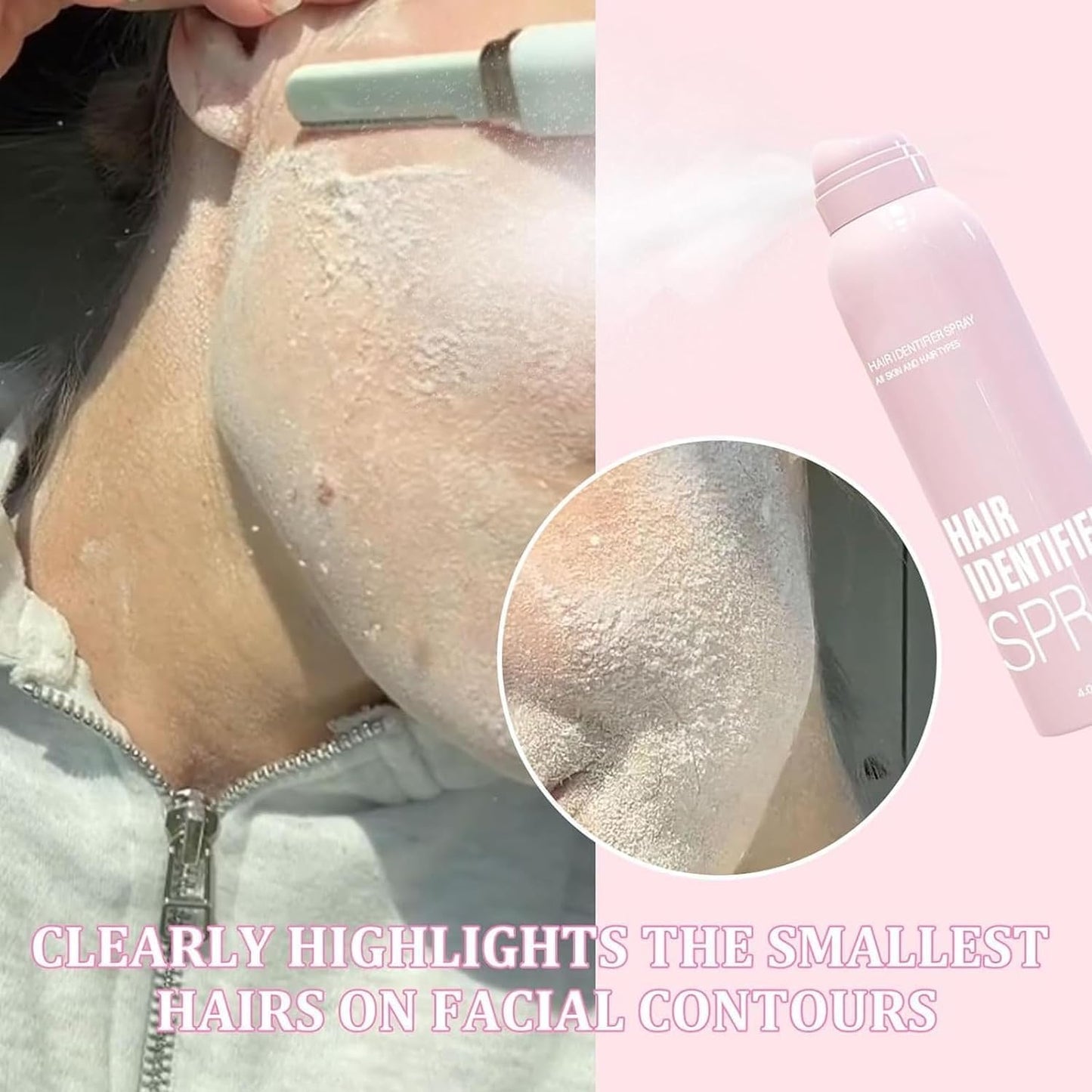 Hair Identifier Spray Kit with 4 Dermaplaning Razors – For All Skin & Hair Types