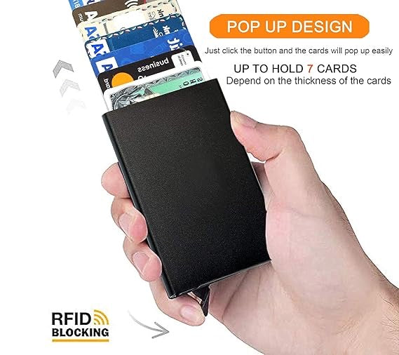 Debit/Credit Card Holder Blocking Security Slim Case for Men/Women Holding 6-7 Cards