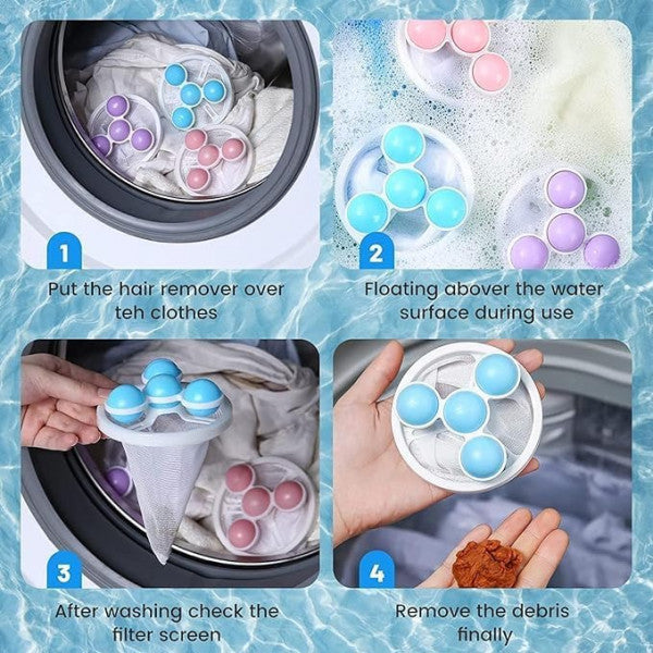 Washing Machine Hair Removal Ball – Lint & Pet Hair Catcher for Laundry & Dryers