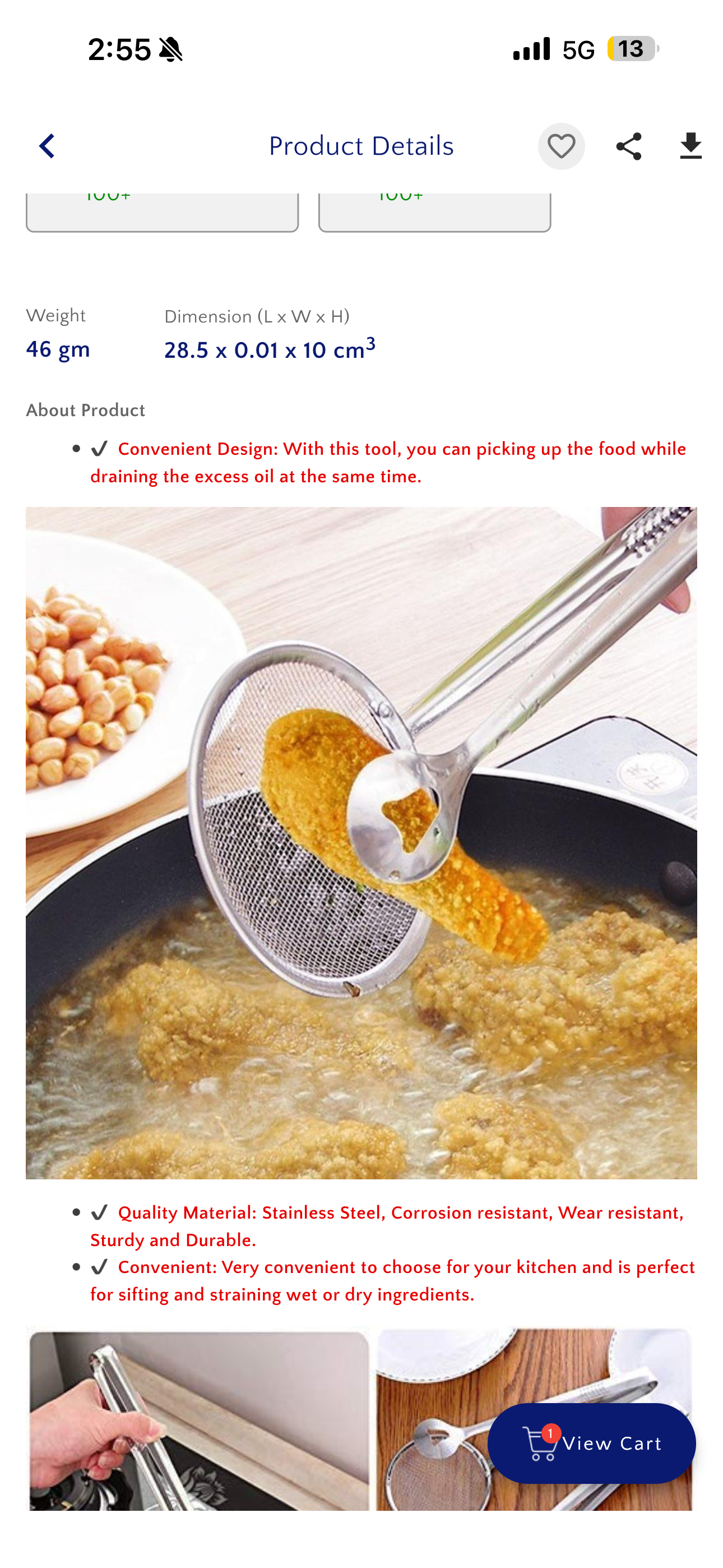 Stainless Steel Clip Spoon – 2-in-1 Food Strainer & Serving Tool