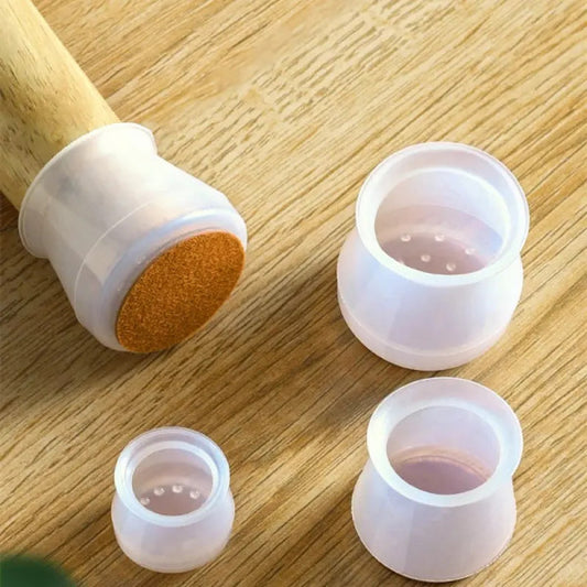 Anti-Slip Silicone Chair Leg Covers with Protective Pads – Floor & Furniture Scratch Guards (Set of 4)