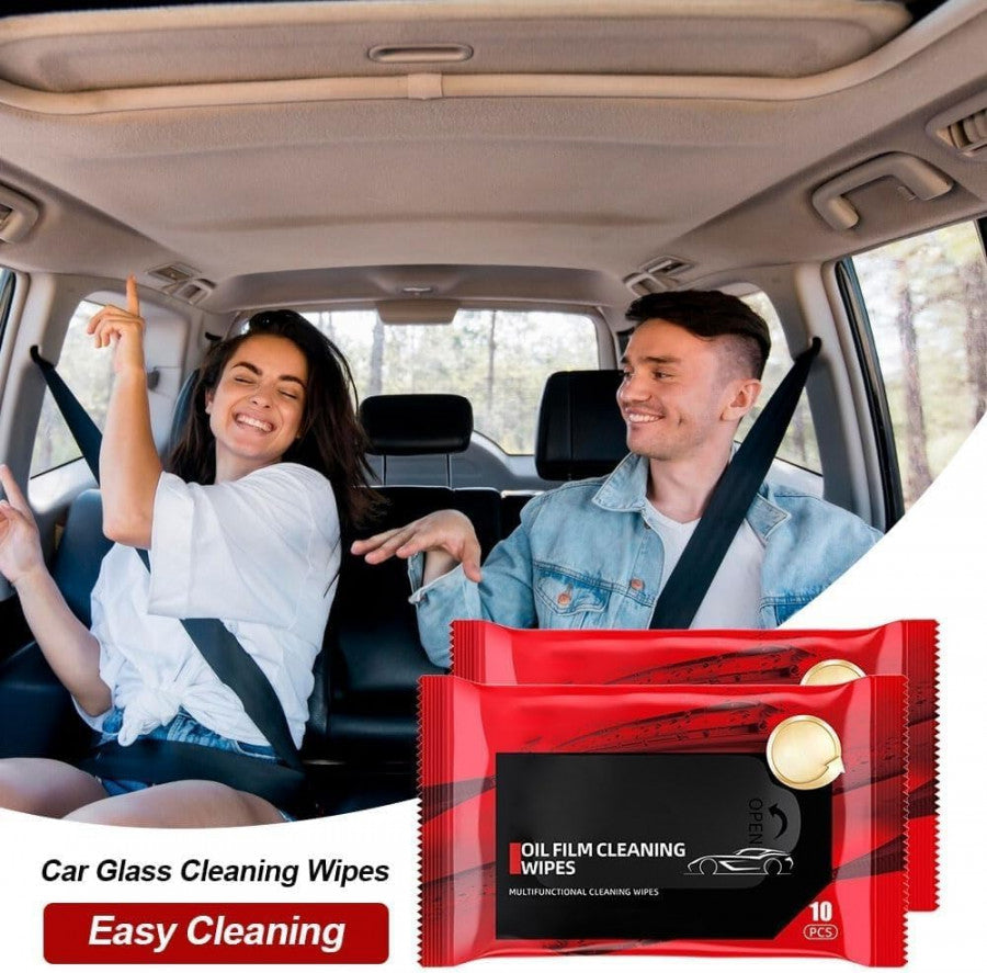 Car Glass Anti-Fog Wipes – Instant Oil Film & Fog Remover