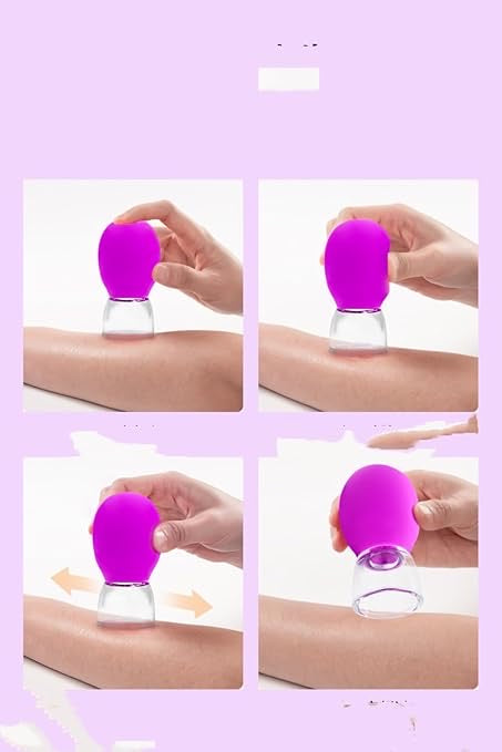 Facial Cupping Set | Silicone Vacuum Suction | Cupping Massage Therapy | A Kit For Anti Cellulite, Anti Wrinkle and Instantly Ageless Skin | For Eyes, Face and Body