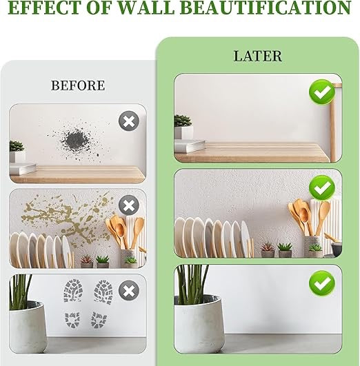 Wall Repair Roller Paint Household Supply Cleaning Tool Water Based Latex DIY Renovation Multifunctional Paint Roller for Cracks Solution - White