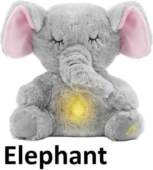 Breathing Elephant – Soothing Sleep Buddy with Music, Lights & Rhythmic Breathing Motion