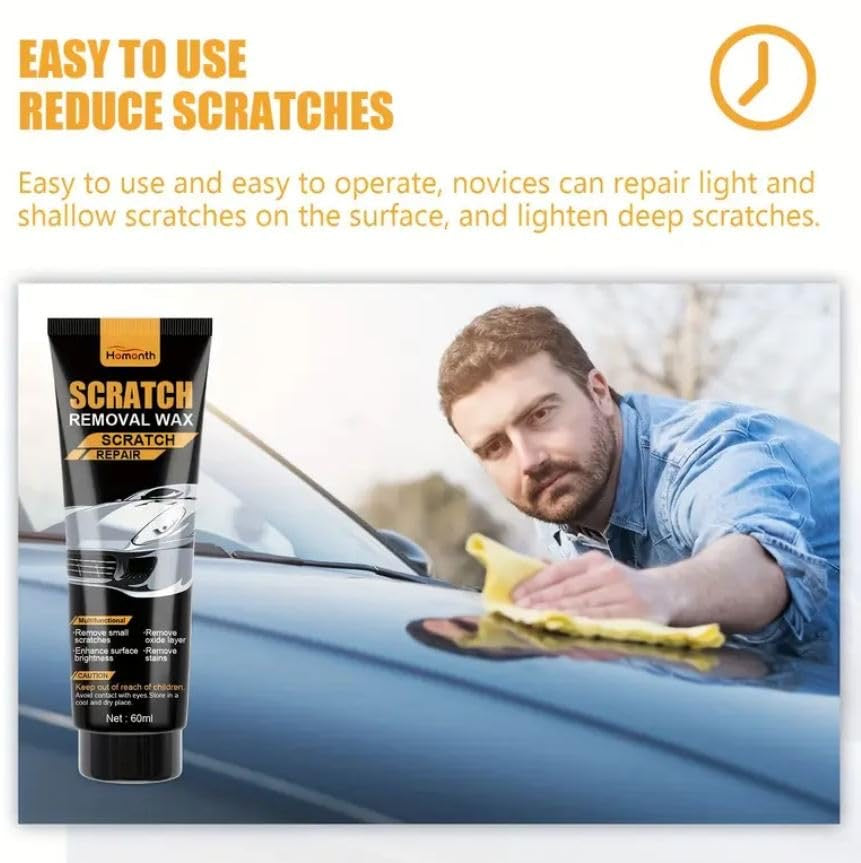 Car Scratch Repair Paste  Remover for Deep Scratches, Car Dent Compound, Car Paint Repair Kit, Car Polish Tool with Sponge