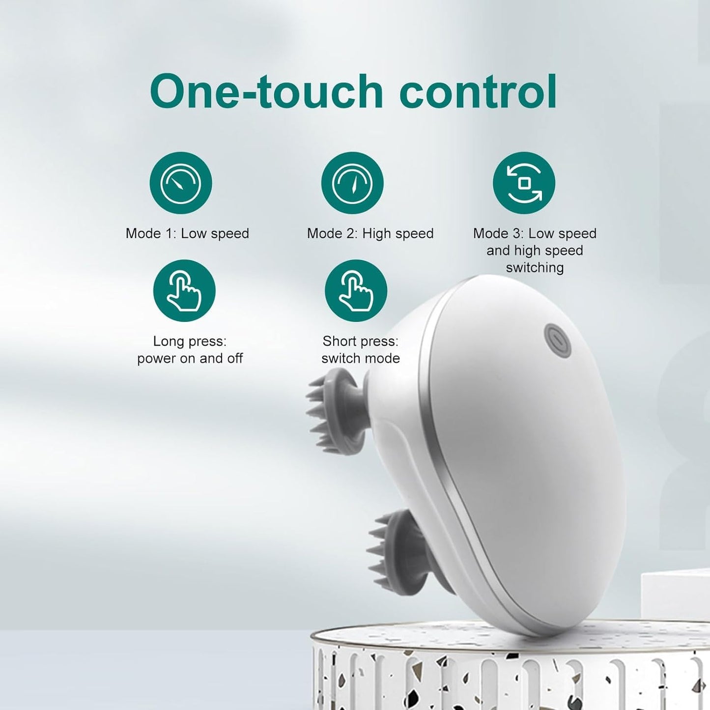 Electric Head & Scalp Massager – Relaxation, Stress Relief & Hair Growth with Waterproof Silicone