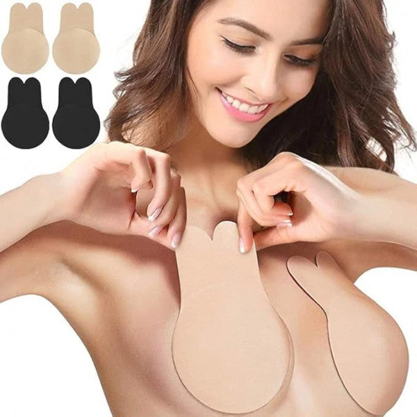 💖 Cotton Nipple Covers 2 PCS – Backless Adhesive Silicone Pasties for Instant Lift