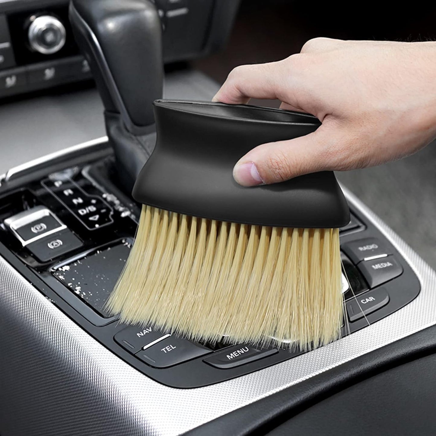 Car Interior Cleaning Brush – Soft Detailing Brush for Dashboard, AC Vent & Console