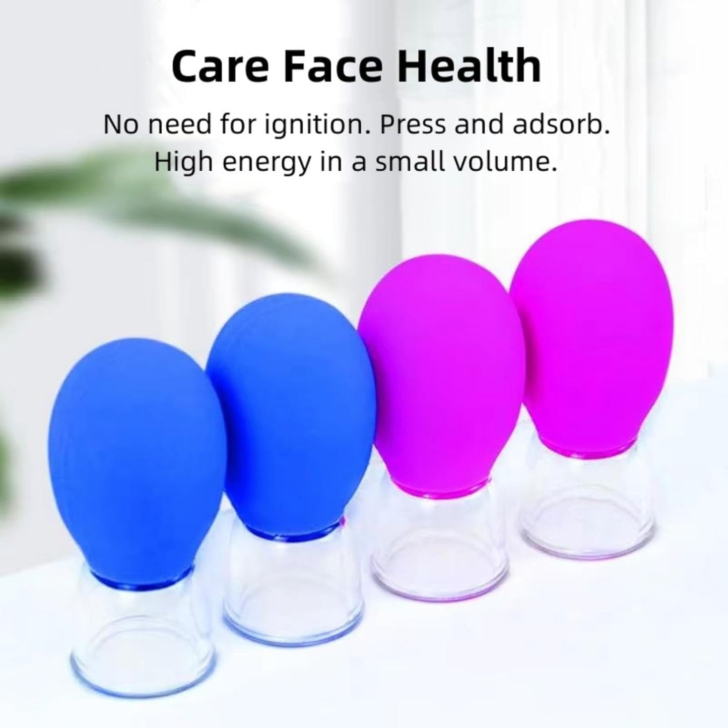 Facial Cupping Therapy Set – 4-Piece Professional Silicone & Glass Anti-Aging Massage Kit