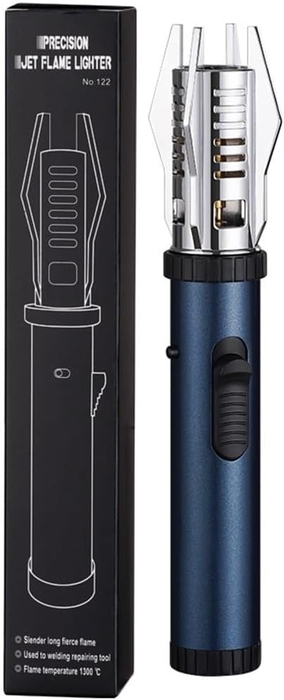 Jet Torch Butane Lighter – Green Flame Playing Card Design with LED UV Cash Detection, Windproof & Refillable Gift Lighter