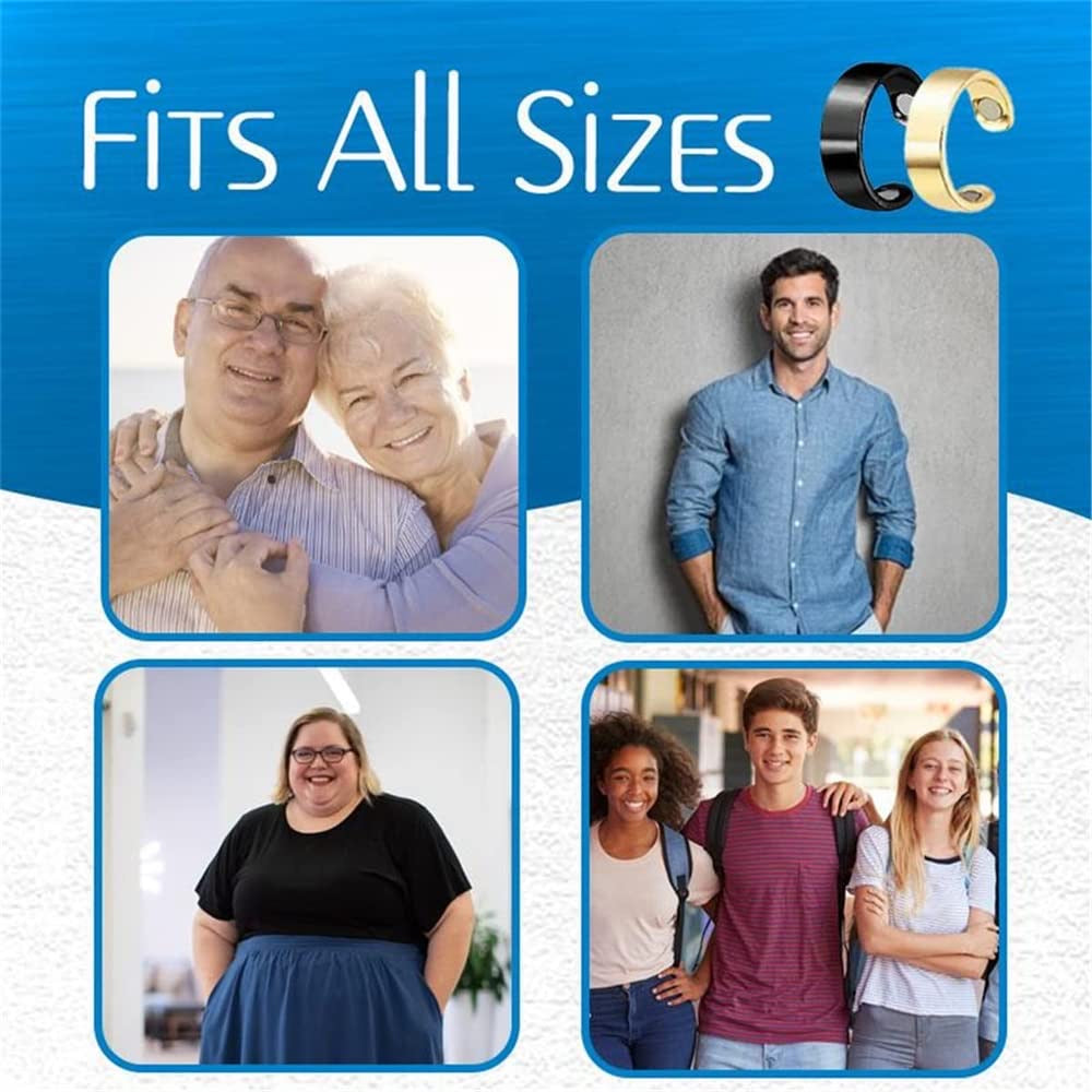 Magnetic Blood Sugar Control Rings (Pack of 2) | Adjustable Therapeutic Ring for Glucose Balance, Lymph Drainage & Weight Wellness