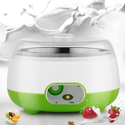 Automatic Yogurt & Curd Maker – 1L Smart Fermentation Machine with Stainless Steel Inner | Adjustable Temperature, Power-Saving Dahi Maker for Home Kitchen