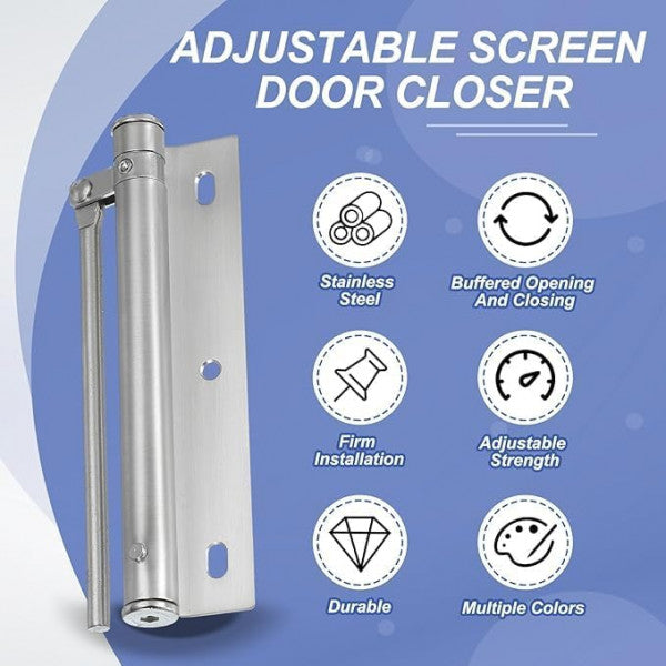 Spring Door Closer – Adjustable, Automatic & Durable Aluminum Alloy