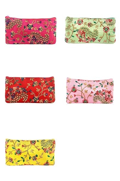 Women's Embroidery Silk Hand Purse Wallet for Wedding Return Gift, Wedding, Dating | Women Hand Purse