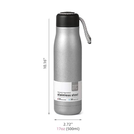 Stainless Steel Vacuum Flask – Double Wall Insulated Hot & Cold Bottle, Leak-Proof, 304 Food Grade, 24-Hour Temperature Lock