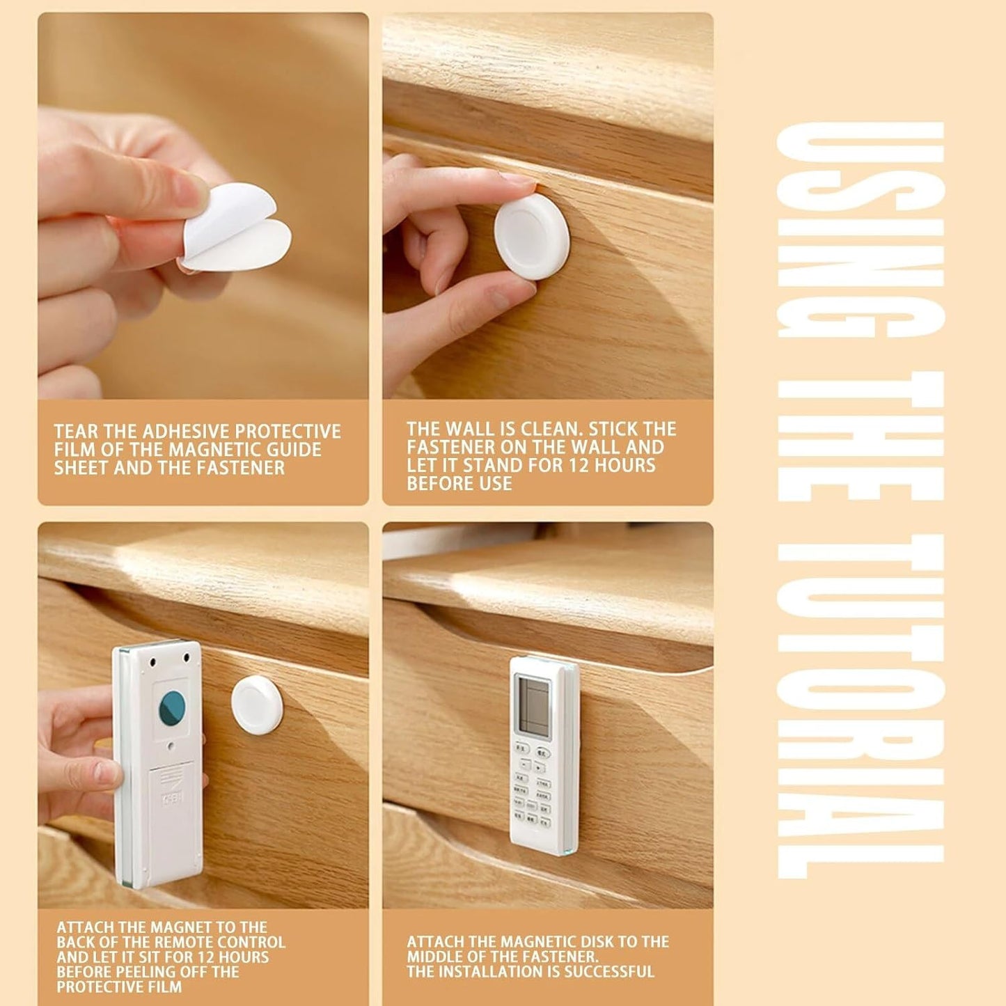 🪝 Magnetic Wall Hooks – Invisible Reusable Clear Adhesive Hooks for Home & Kitchen