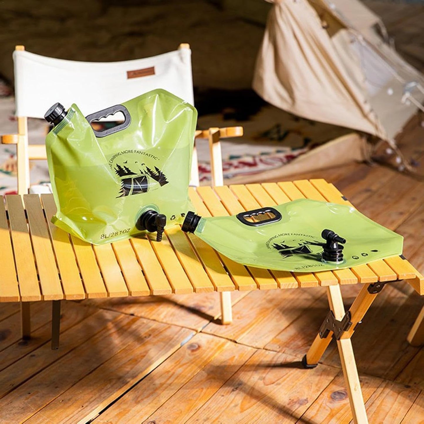 8L Folding Water Bag – Portable BPA-Free Water Container with Faucet & Carry Handle for Camping, Hiking & Travel