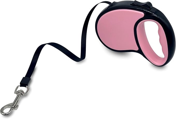Retractable Dog Leash Single Handed Fast Lock Braking System Dogs Cats Rope Pink 3m | Pet Supplies | Dog Supplies | Leashes & Head Collars