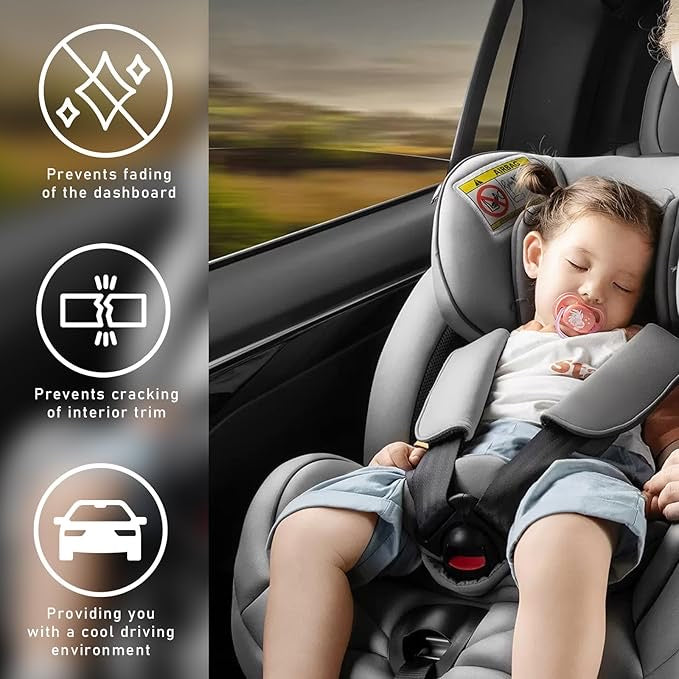 Premium Windshield Sun Shade – Universal UV Protection & Heat Blocker Car Sun Visor, Portable Front Window Cover (145x80 cm)