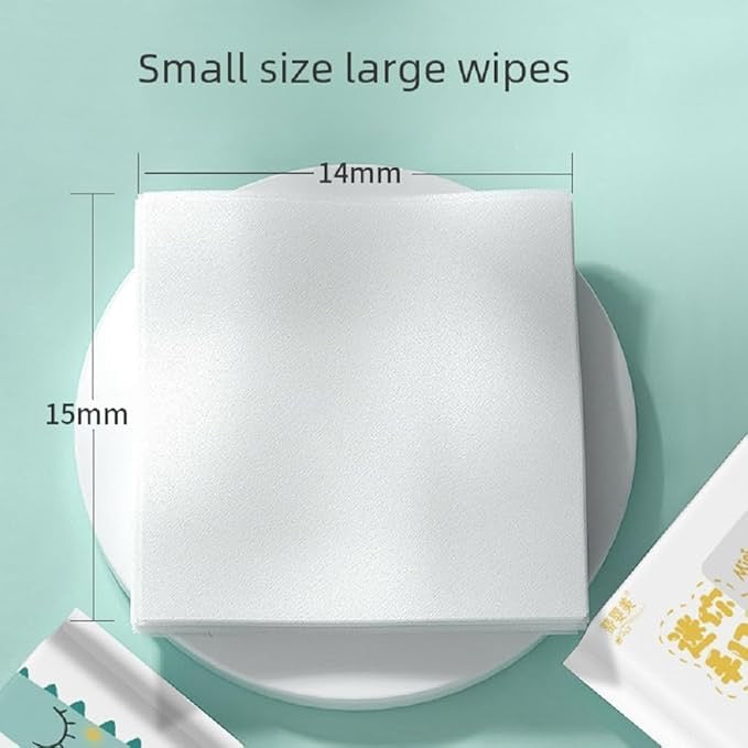 Mini Baby Wipes Disposable Portable Pocket Water Wipes Baby Skin Care Wet Tissue Travel Children Baby Hand & Face Baby Sanitizing Cleansing/Moisturising Wipes For Fresh (64 Wipes Pack)