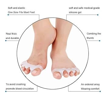Orthopaedic Toe Separators Against Hallux
Valgus Claw Toes, Toe Separator for Men and Women, Skin-Friendly Soft Gel Silicone Toe Separator - 1 Pair