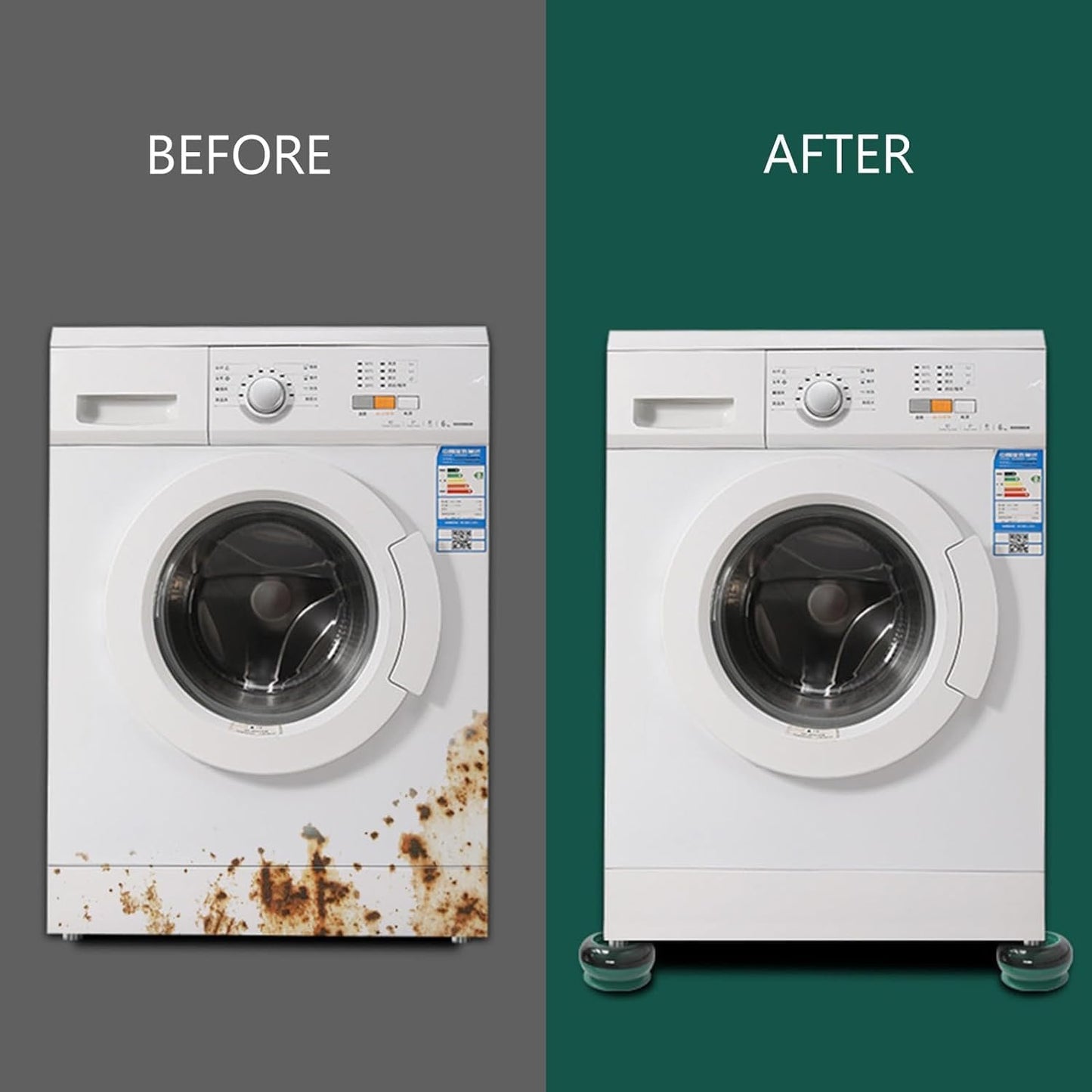 Washing Machine Pads - Shock & Noise Cancelling Support, Reducing Anti Slip Anti Vibration Feet Pads, Anti-Walk Dryer Washer Pads (4pcs Pack)