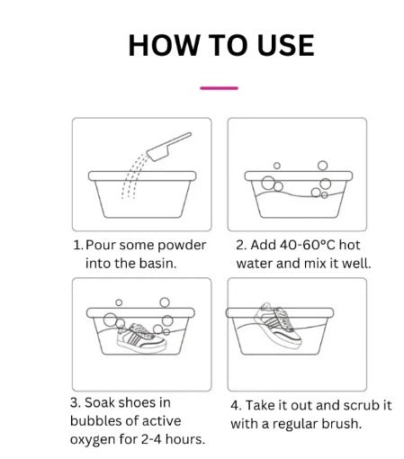 Oxygen Bubble Shoe Cleaner Powder White Mesh Cloth Shoe Cleaner - 280g