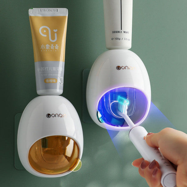 🪥 Wall Mounted Automatic Toothpaste Dispenser – Hands-Free & Mess-Free Bathroom Organizer